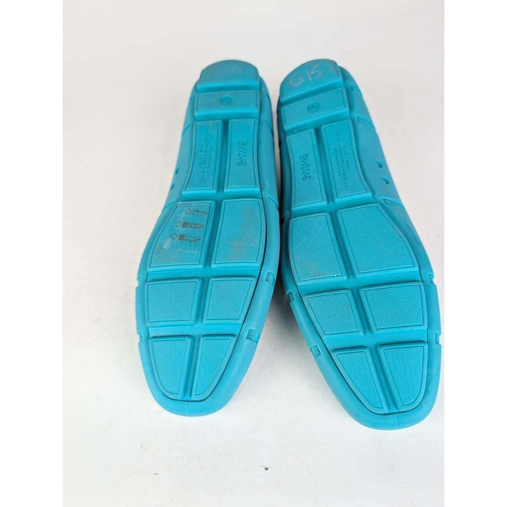 Swims Braided Women's Size: 40 / 9 Turquoise & White Boating Loafer Water Shoes - Picture 6 of 6